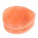 MUSISALY 2 Pieces Leaf-Shaped Stones Body Scrub Deodorant Pink Crystal Soap Hand-Carved Salt Salt Massage Stones Polished Salt Stone Exfoliating Stone Skin Exfoliating Orange