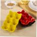 Angoily 1pc Egg Tray Egg Display Tray Red Egg Holder Egg Holder for Refrigerator Mustard Household Ceramics - Buy Online on GoSupps.com
