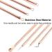 Blackhead Remover Tool Pimple Popper Tool Kit Stainless Steel Acne Needles Easy Removal of Pimples Acne Whitehead Blemish Zit Removing Forehead Facial and Nose (Rose Gold) - Buy Online on GoSupps.com