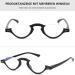 Lanomi Fashion Reading Glasses with Blue Light Filter for Men & Women - Semi-Frame Spring Hinges Small Crescent Design - Buy Online on GoSupps.com