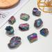 Natural Crystal Rough 1pc Natural Crystal Electroplated Rainbow Tourmaline Raw Black Tourmaline Gem Quartz Home Decoration - Buy Online on GoSupps.com
