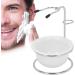 Bordstract Restaurant Stand Bowl Set - Professional Shaving Soap Peel Razor & Brush Holder for Men | Durable Stainless Steel & Nylon Wool Brush | Comfortable Silver White Design - Buy Online on GoSupps.com