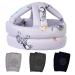 Baby Head Protector & Baby Knee Pads for Crawling Infant Safety Helmet & Walking Baby Helmet for Age 6-36 Months Grey Zoo(1+3)