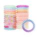 Pinkgarden Hair Ties for Girls Colorful Elastic Hair Band Hair Coils Hair Accessories for Girls Kids Women 24 Pieces in Box Colorful Hair Ties