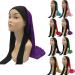 YUPs Long Sleeping Silk Satin Adjustable Hair Bonnet with Ties for Long Hair and Long Braids One Size-L Purple