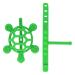 CHICIRIS Baby Teether Adjustable Cute Design Toothbrush Food Grade Silicone for Sleep (Light Green)