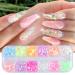 Buy Gzsyy Nail Art Glitter Sequin Flakes - Iridescent Chunky Nail Glitter for 3D Holographic Designs | International Shipping Available - Buy Online on GoSupps.com