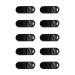 Hearing aid rope clip 10 pieces quick-to-assemble replacement hearing aid clip versatile strong clamp for (black)