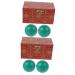 Magiclulu 4 pieces of turpeller handball fitness gift gifts The gift massage ball round massage balls muscle-stretch balls jade handicrafts bouncing ball gymnastics ball wooden box