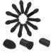 Baluue 100pcs Mini Eyeshadow Swab Foam Eyeshadow Makeup Wand Eyelash Applicator Plastic Black - Buy Online on GoSupps.com