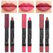 evpct 3Pcs Nude Pink Beige Chestnut Mauve Matte Lip Crayon Lipstick Liner Pencil Set Long Lasting Waterproof DNM Matching Lip Liner and Lipstick Set 24 Hour labiales mate 24 horas originales 01&04&07 3 Count (Pack of 1) ...
