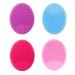 Menyiyds 4 pieces of silicone facial cleaning brushes anti-aging pore cleaning silicone facial brush baby-head skin massage brush peeling brush for sensitive/mild/dry skin