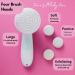 Duvolle Radiance Spin-Care System: Portable Waterproof 7-Inch Face and Body Spin Brush with 4 Heads for Deep Cleansing and Exfoliation - Buy Online on GoSupps.com