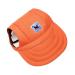 BBEART Baseball cap for dogs sporty with ear holes and chin straps for medium -sized dogs and large dogs size L orange l orange