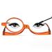 MMOWW Makeup Reading Glasses Magnifying Makeup Glasses for Womens with Flip-Down Single Lens Rotating Glasses (Orange 1.5) Orange 1.5 x