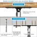 Dolibest Heavy Bag Hanger - Wall/Ceiling Mount Hook for Punching Bags - Body Weight Training System - Wood Beam Holder with Spring and Carabiners - Black - Buy Online on GoSupps.com