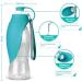 BePetMia Portable Dog Water Bottle - 580ml Travel Bottle with Drinking Bowl Lid - Silicone Outdoor Pet Hydration (Green) - Buy Online on GoSupps.com