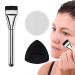 Flat Foundation Brush - Cream Foundation Concealer Brush Cream Concealer Makeup Brush Includes Makeup Sponges Puff for Women