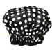 Wrapables Trendy Satin Shower Cap - Black and White Dots | Stylish Bath Cap - Buy Online on GoSupps.com