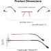 FEISEDY Rimless Anti-Blue Light Progressive Multifocus Men's Reading Glasses (Red 2.5x) - Buy Online on GoSupps.com