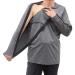 Unisex Post Shoulder Surgery Shirts Long Sleeve Sides and Full Arm Opening Button-Up Soft Cotton Material Chemo Clothing for Home Care/Post Surgery/Dialysis/Elderly/Fracture/Disability/Rehab Large Gray