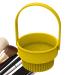 Buy Makeup Brush Cleaning Bowl | 3-in-1 Silicone Cosmetic Brush Cleaner Mat & Sponge Drying Holder - Yellow - Buy Online on GoSupps.com