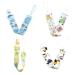 Pacified band pacifier chains baby pacifier chain pacifier clip pacifier chain clip pacifier strap with clip for baby boy and girls 4 pieces