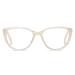 AMOMOMA Fashion Cat Eye Ladies Spring hinge Readers,Blue Light Blocking Computer Reading Glasses for Women AM6005 C4 Milky Cream Pink&green Coating 1.0 x