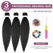 Pre stretched Braiding Hair 14 Inch 3Packs Black - Kanekalon Braiding Extensions - Buy Online on GoSupps.com