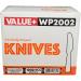 Value Plus (1000 Count) White Disposable Knife Individually Wrapped Heavy Weight Polypropylene Cutlery for Birthday Party Picnic Barbecue Ideal for Office & Take Away - Buy Online on GoSupps.com