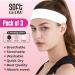 Elegant 3X 7cm Unisex Headbands for Workout - Comfortable Stretchy Hairbands for Women | Perfect for Makeup, Yoga, Running & Sports - Buy Online on GoSupps.com