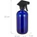 500ml Blue Glass Spray Bottle - Refillable Mist & Jet Atomizer for Hair Care & Cleaning - Buy Online on GoSupps.com