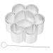 LABRIMP Fried Snack Mold Aluminum Fried Waffle Reusable Mold with Timbale Baking Ring Gadget Funnel Tool Multi-Holes Dough