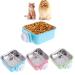 Crate Dog Bowl, Stainless Steel Removable Hanging Food Water Bowl Crate Coop Cup ,Pet Cage Bowls with Bolt Holder for Dog, Puppy, Cat, Rabbit, Bird ,Small Animals Small (Pack of 1) Blue 1 Square