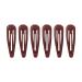 HD Novelty Hair Accessories Snap Hair Clips Bendies Sleepies 6Pcs 5CM Snap Hair Clips School Colours Hairclips Hair Accessories for Girls & Women (Burgundy)