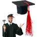 Fukamou Graduation Hat Hair Clip Doctoral Hat Headband - 3D Graduation Hat Hairpins Dress up Photo Decoration Supplies for Graduation Red - Buy Online on GoSupps.com
