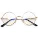Joopin blue light filter glasses men round glasses computer glasses Bluuf filter gaming glasses BlueLight filter PC glasses with metal frame A21-gold-transparent anti-blue light like the pictures