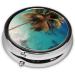 Caribbean Islands Round Pill Box - 3 Compartment Travel Organizer - Portable Pill Box for International Use - Buy Online on GoSupps.com
