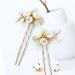 Vintage Asian Chinese Hanfu Pearl Green Jade Hair Combs & Pins Set | Hair Accessories for Women & Girls - Buy Online on GoSupps.com
