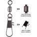 100pcs Barrel Snap Swivels Fishing Rolling Swivel with Safety Snap Copper Stainless Steel Line Connector - Saltwater & Freshwater | 8 - Buy Online on GoSupps.com