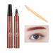 Lightsbetter Waterproof Brow Pen Microblading Eyebrow Pen Lightbetter Eyebrow Pen Natural Precise 4 Point Eyebrow Pencil (Reddish brown)