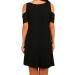 Maqroz Women's Cold Shoulder Swing Dress with Pockets - Black, XXL - Buy Online on GoSupps.com