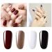 Vishine UV Gel Nail Polish 4 Colors Set - Pure Black White Dark Red Shimmering GoldGolden Classic series Gift Set 15ml