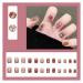Buy Finished Artificial Nail Manicure | 24pcs Diamond Short Square Flash Fake Nails with Aurora Tool - International Shipping Available - Buy Online on GoSupps.com