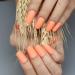 HUJL Artificial Nails 24pcs latest fashioncolor matte artificial nails orange short hair