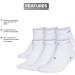 adidas Women's Athletic Cushioned 6-Pack Low Cut Socks - White/Sky Blue/Lilac Purple - Buy Online on GoSupps.com