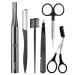 Eyebrow Trimmer Kit Eyebrow Grooming Set Eyebrow Grooming Scissors Electric Eyebrow Razor 9 in 1 Eyebrow Scissors Tweezer Eyebrow Razor Shaping Scissors & Brush