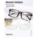 Blue Light Blocking Reading Glasses | Anti Glare UV Ray Protection | Square Nerd Eyeglasses for Men and Women - 1.5x Magnification (Black/White/Leopard) - Buy Online on GoSupps.com