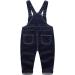 KIDSCOOL SPACE Baby & Little Boys/Girls Blue Denim Overalls 12-18 Months - Ripped & Soft, Water Washed - Style 2081 - Buy Online on GoSupps.com