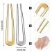 Sertay 6-Piece Geometric Hair Stab Forks | Alloy U Shadow Hairpins for Weddings Parties & Special Occasions - Gold & Silver - Buy Online on GoSupps.com